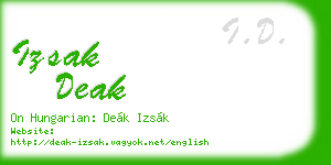 izsak deak business card